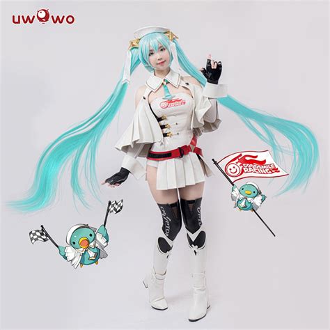 【in stock】uwowo vocaloid hatsune miku 2023 racing ver cosplay costume uwowo cosplay