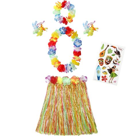Buy 5pcs Hawaiian Grass Hula Skirt For Girls Luau Party Skirts Hawaiian
