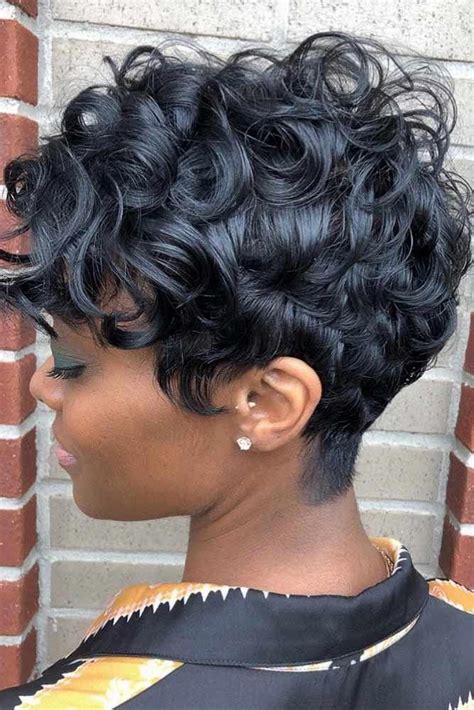 Curly Pixie Weave Blackhairstyles Short Hair Styles Pixie Short