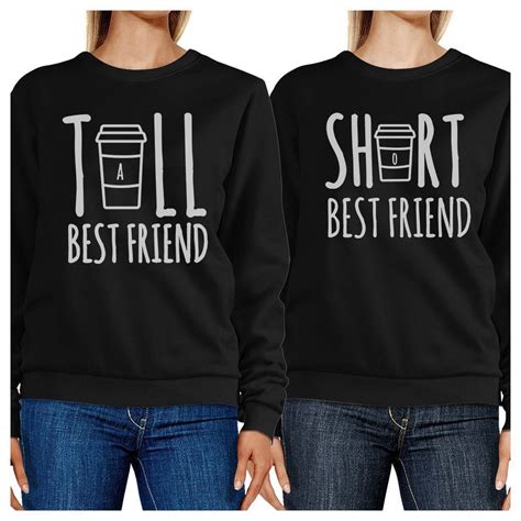 Inspired by vintage forms, our bright ceramicist vases show off the unique qualities of their glazed finishes. Tall Short Cup BFF Matching Sweatshirts Gift For Best ...