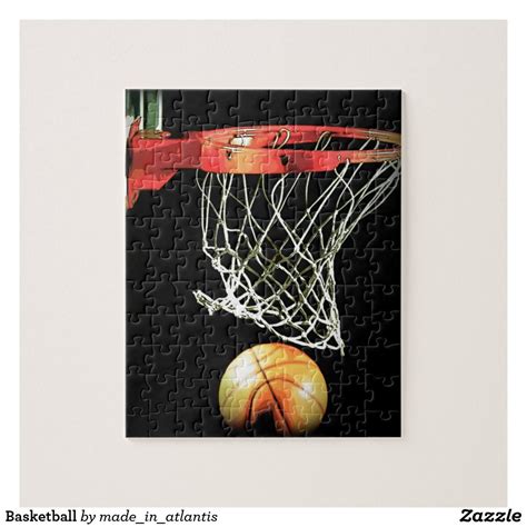 Basketball Jigsaw Puzzle Sports Art Retro Artwork