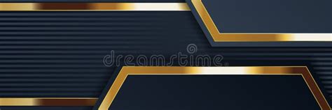 Gold Banner Design With Minimalist Modern Style Gold Luxury Stock