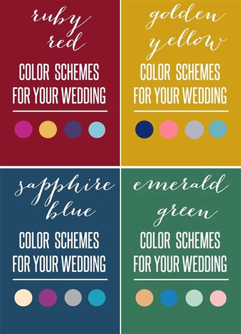 Wedding Color Schemes Bold And Bright Our Favorite Jewel Tones Paired
