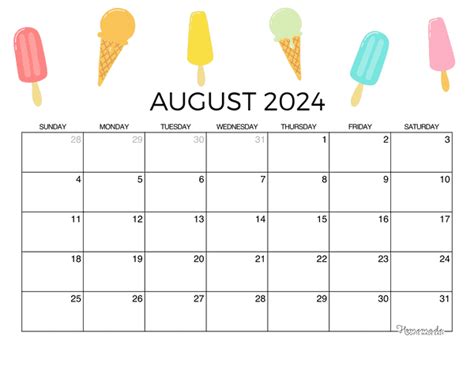 August 2024 Calendar Free Printable With Holidays