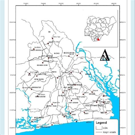 Map Of Akwa Ibom State Source Survey Division Akwa Ibom State
