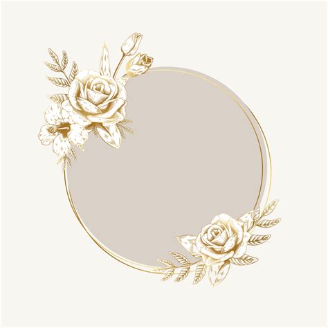 Download Round floral label - Download Free Vectors, Clipart Graphics & Vector Art