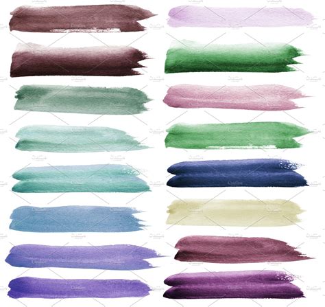 Set Watercolor Brush Strokes ~ Abstract Photos ~ Creative Market