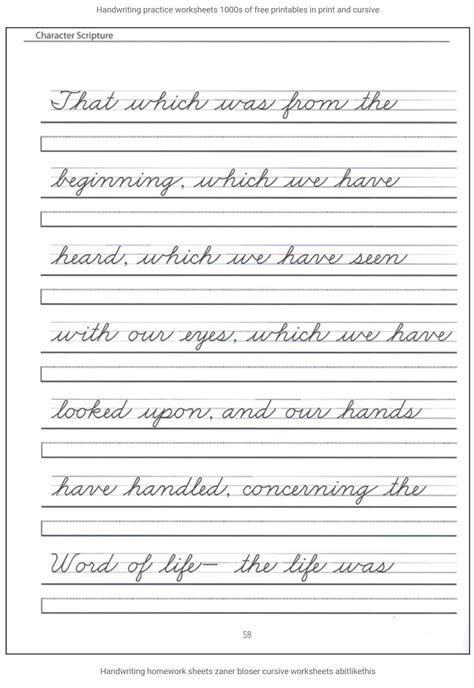 Cursive alphabet packet