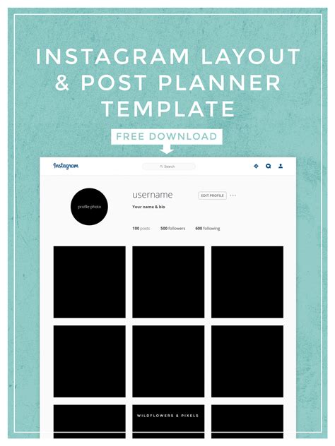 Instagram Layout And Post Planner Template