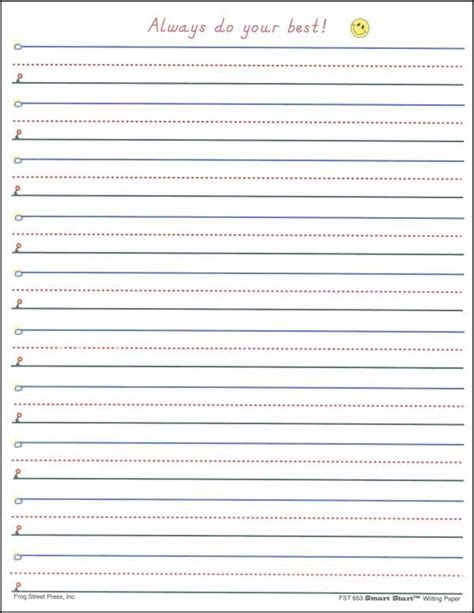 Printable Lined Paper For 2nd Grade