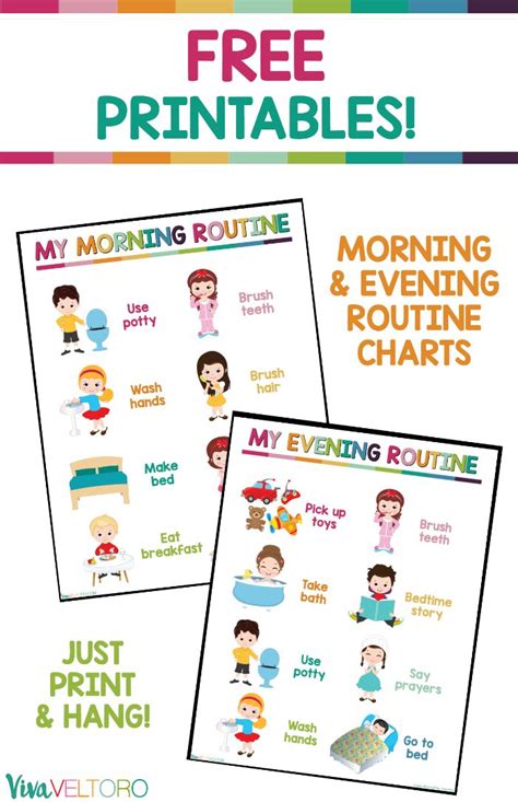 Kids Daily Routine Chart Free Printable Routine Chart Daily