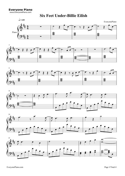 Bored Billie Eilish Piano Sheet Music Gino Valdez