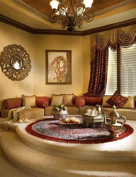 a moroccan style platform majlis sitting room moroccan living room arabic living room