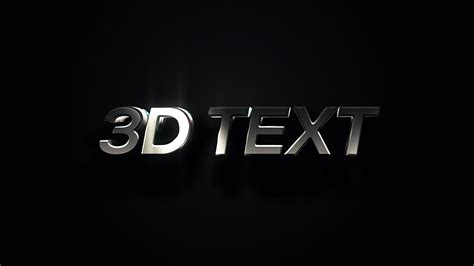 How To Create 3d Text In After Effects3d Text Images