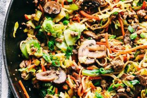 Egg Roll Noodle Skillet With Ground Pork The Recipe Critic Ground