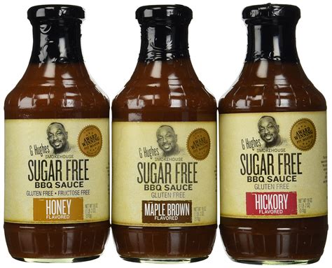 G Hughes Smokehouse Sugar Free Bbq Sauce 18oz Glass Bottle Pack Of 3