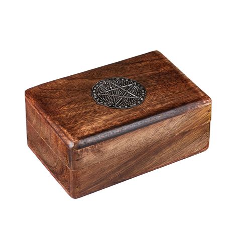 Wooden Box With Pentagram Our Satellite Hearts