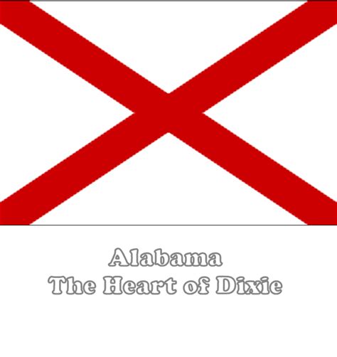 Large Horizontal Printable Alabama State Flag From Netstatecom