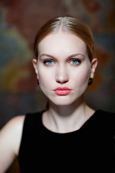Determined Nordic Girl Showing Her Goals Stock Image Image Of Lips