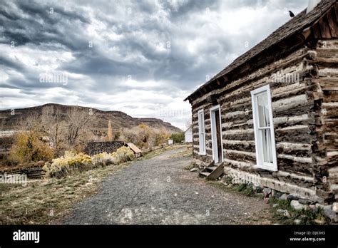 Golden Colorado Log Cabin At The Clear Creek History Park In Golden