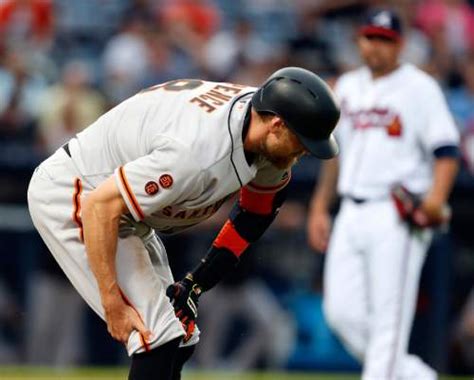 Baseball Giants Outfielder Hunter Pence Likely Out 8 Weeks With