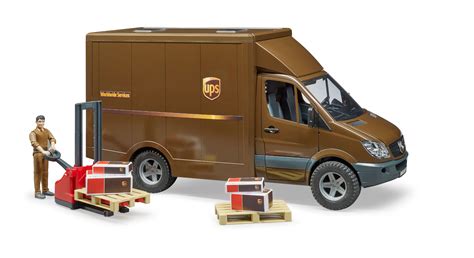 Bruder Toys Play Mb Sprinter Ups Van With Driver Pallet Jack And