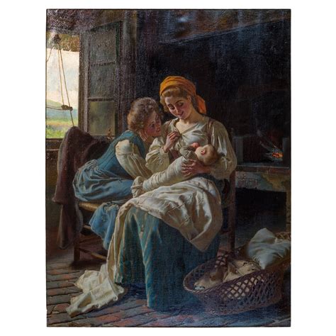 Wpa Era Mother And Child Painting At 1stdibs