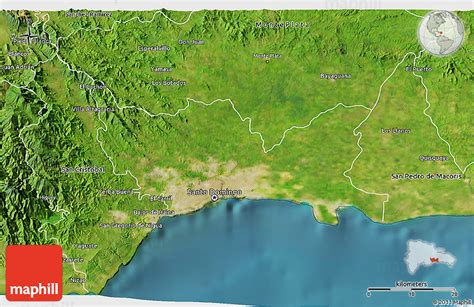Satellite 3d Map Of Distrito Nacional