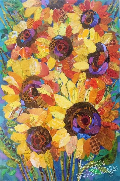 Collage Art Projects Paper Collage Art Flower Collage Collage Art