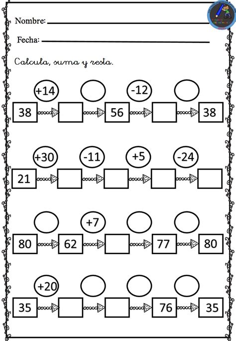 Hoy, hablaremos de manera específica sobre los ejercicios mentales. Fichas calculo mental sumas y restas (3) - Imagenes Educativas