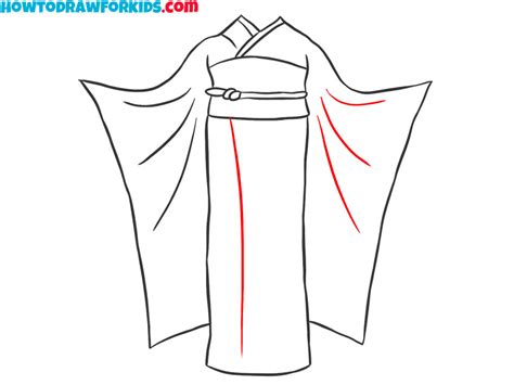 How To Draw A Kimono Easy Drawing Tutorial For Kids