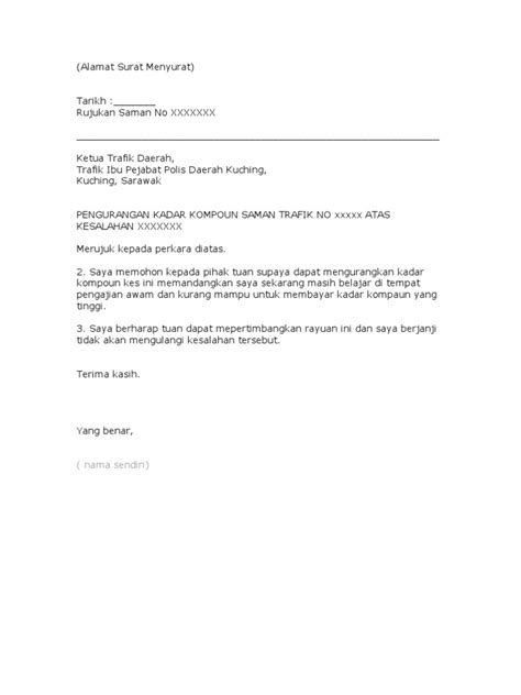 Contoh surat rasmi rayuan bayaran ansuran arasmi via arasmi bayu villa apartment klang: Contoh Surat Rayuan Pengurangan Bayaran Bil Air