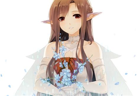Brown Hair Caidychen Elf Long Hair Sword Art Online Yuuki