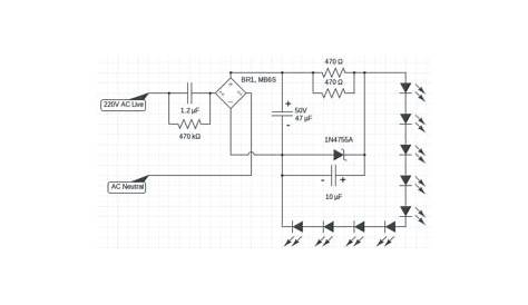 1w led 220v circuit diagram