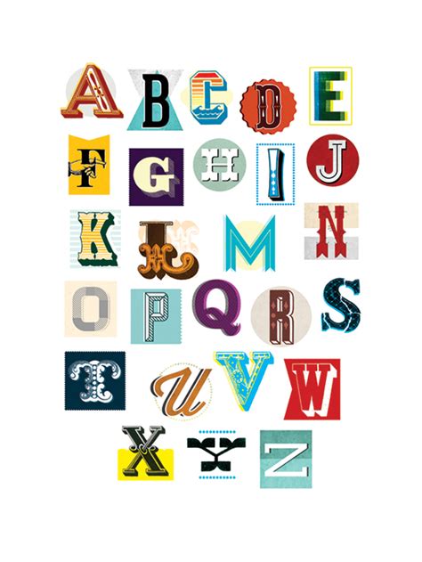 Vintage Letter Alphabet Art Print The Art Group