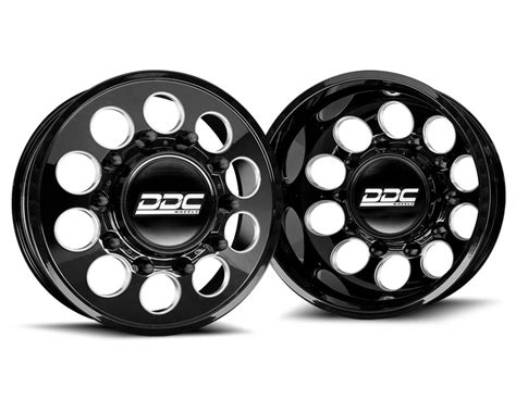 Ddc Wheels The Hole Dually Wheel Set 20x850 8x200 Black Milled Ford F