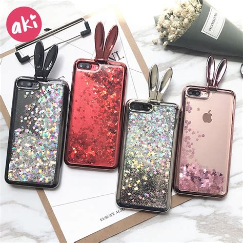 Aki Glitter Liquid Phone Case For Iphone 6s 6 Plus Case Bling Quicksand