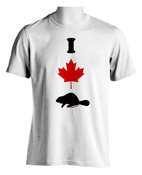 6 i love canadian beaver unisex ultra cotton classic fit t shirt front graphic only