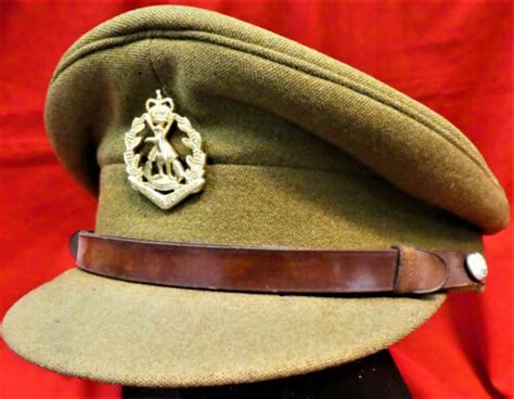 1970s Era Australian Army Rar Infantry Officers Uniform Peaked Cap