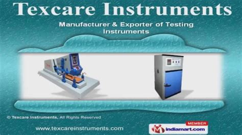 Testing Instruments By TEXCARE INSTRUMENTS Delhi Delhi YouTube