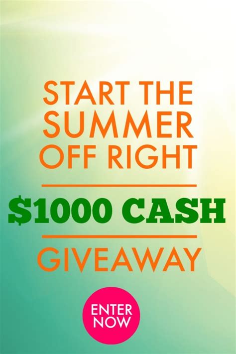 Fabulous Summer 1000 Cash Giveaway Anders Ruff Custom Designs Llc