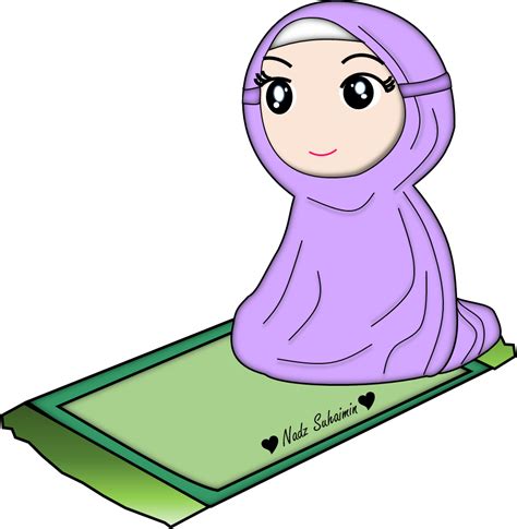 Kartun Hijab Png Chibi Clipart Muslimah Girl With Hijab Clipart Png