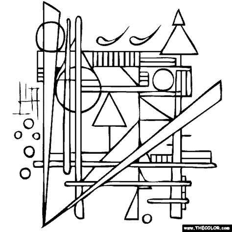 You be the master painter! Wassily Kandinsky - Compositions coloring page | A ...