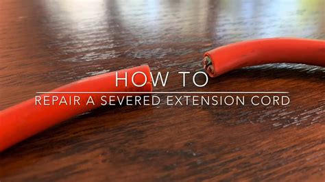 How To Repair A Severed Extension Cord Youtube