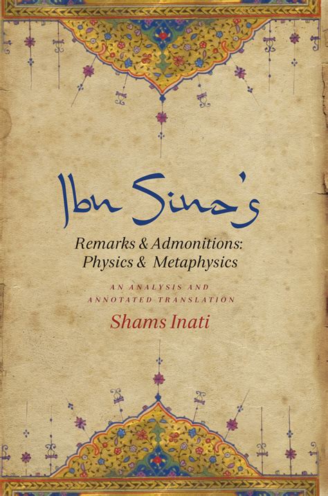 Ibn Sinas Remarks And Admonitions Physics And Metaphysics Scribd