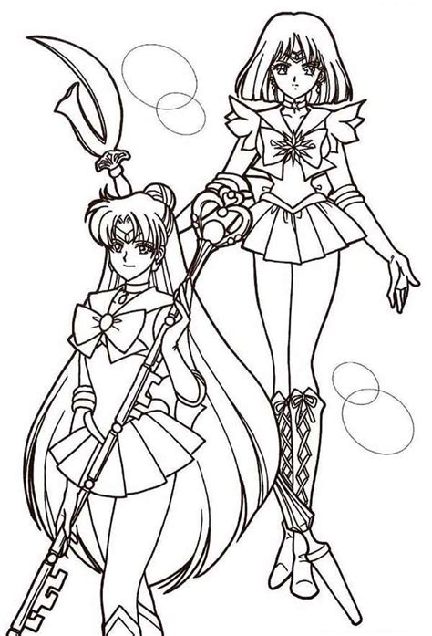 On this page, there are a lot of coloring pictures to color, paint, or whatever. Sailor Mercury And Sailor Mars In Sailor Moon Coloring ...