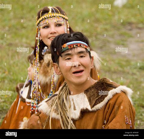 Koryak Native People Of Ossora Village From Kamchatka Peninsula Stock