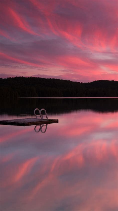 Wallpaper Lake 4k Hd Wallpaper Sea Pink Sunset Sunrise Reflection