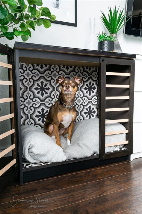 Garrison Street Design Studio Ikea Malm Dog Crate Hack Dog Room Decor