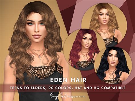 Sonyasims Eden Hair The Sims 4 Create A Sim Curseforge
